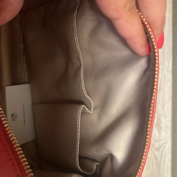 Beautiful Red Authentic Coach Purse with Hidden Long Strap and Short Strap - Picture 10 of 14